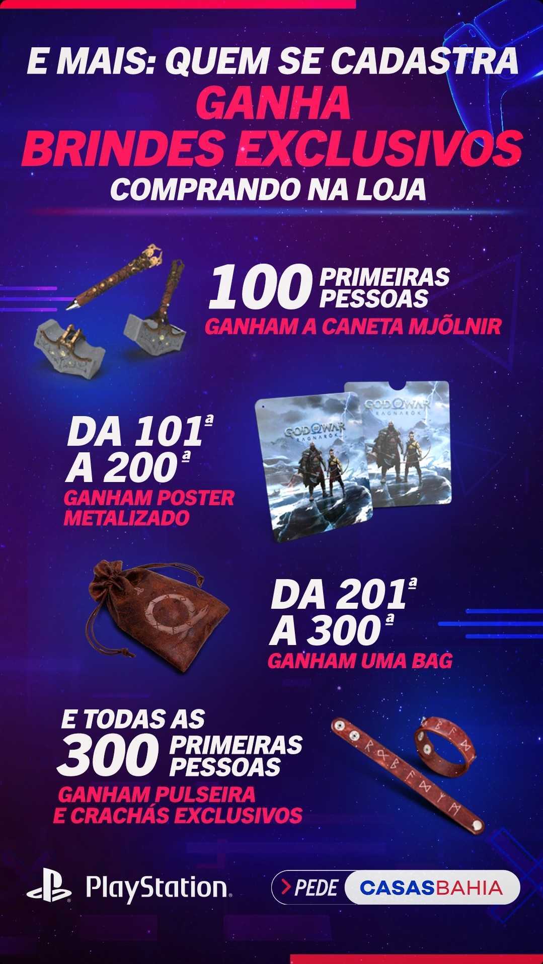 Casas Bahia fará super evento para lançamento de God of War Ragnarok